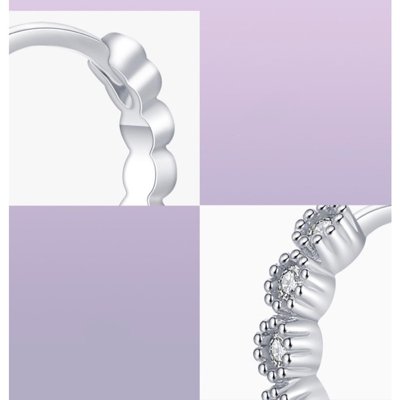 NEW 925 SILVER DIAMOND EARRINGS - Picture 6 of 6